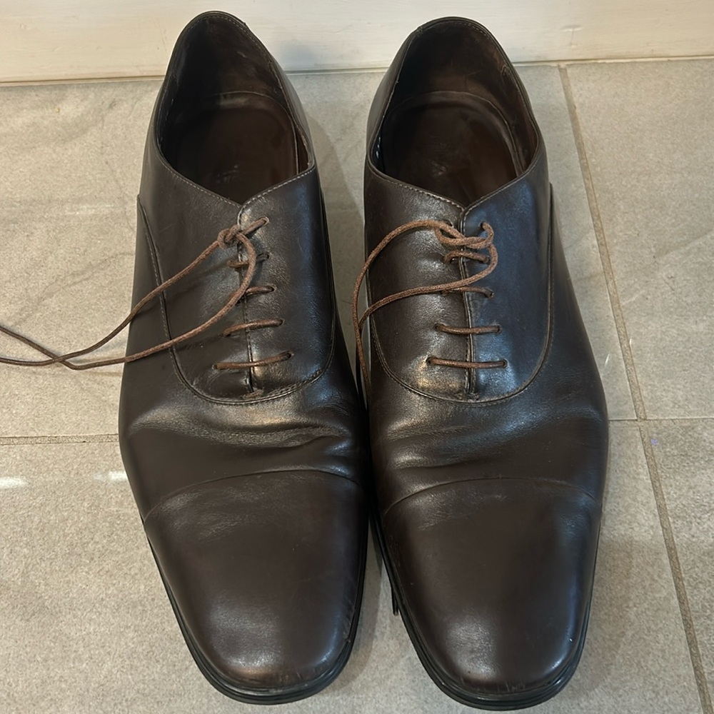 Salvatore Ferragamo brown dress shoes men